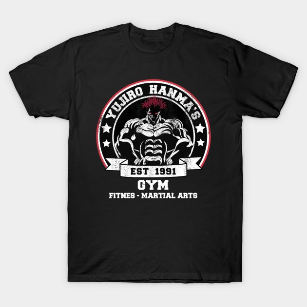 Yujiro Hanma’s GYM Distressed T-Shirt by Unfluid